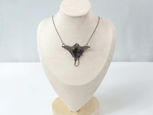 Manta Ray Labradorite Pendant