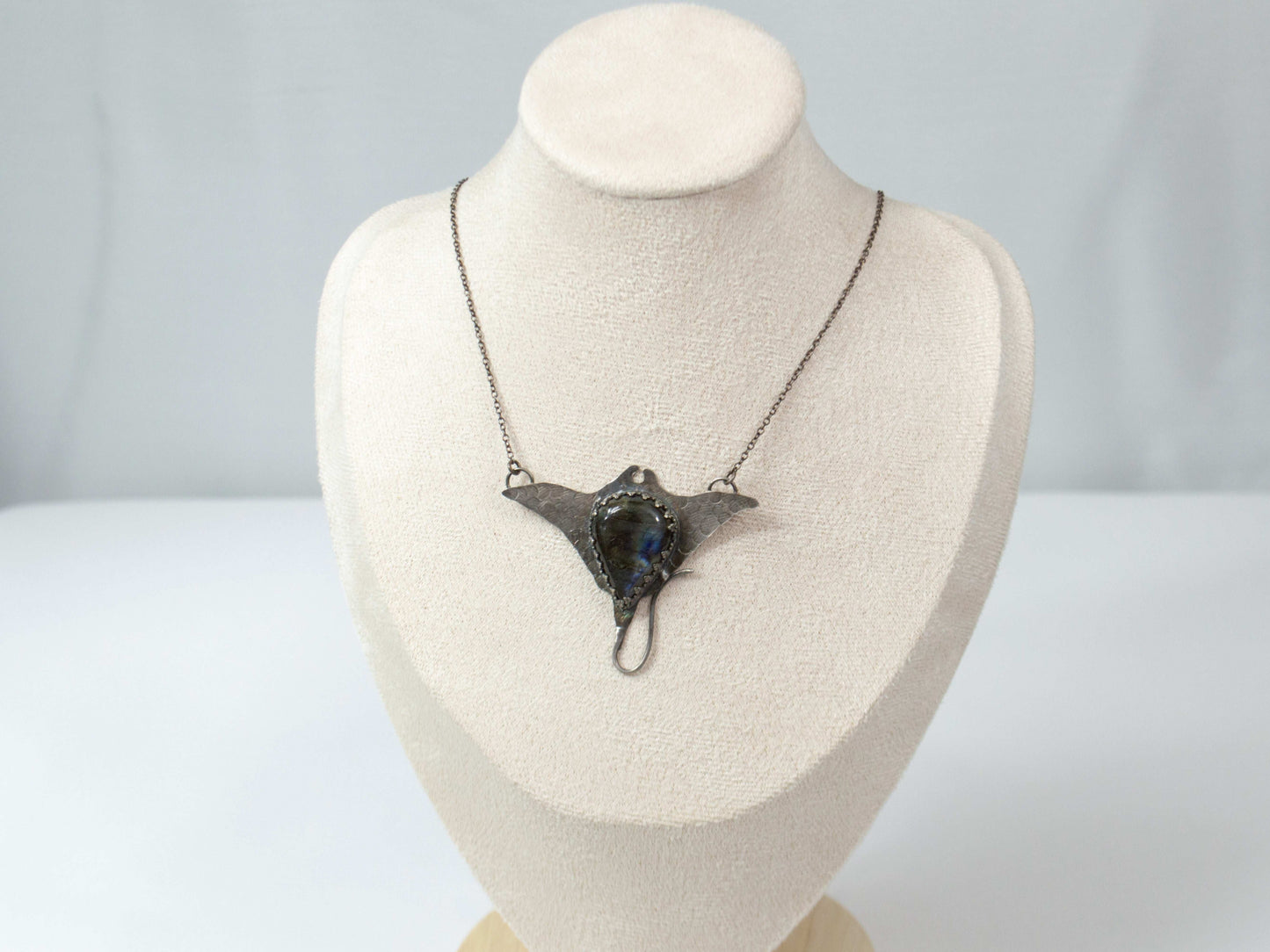 Manta Ray Labradorite Pendant