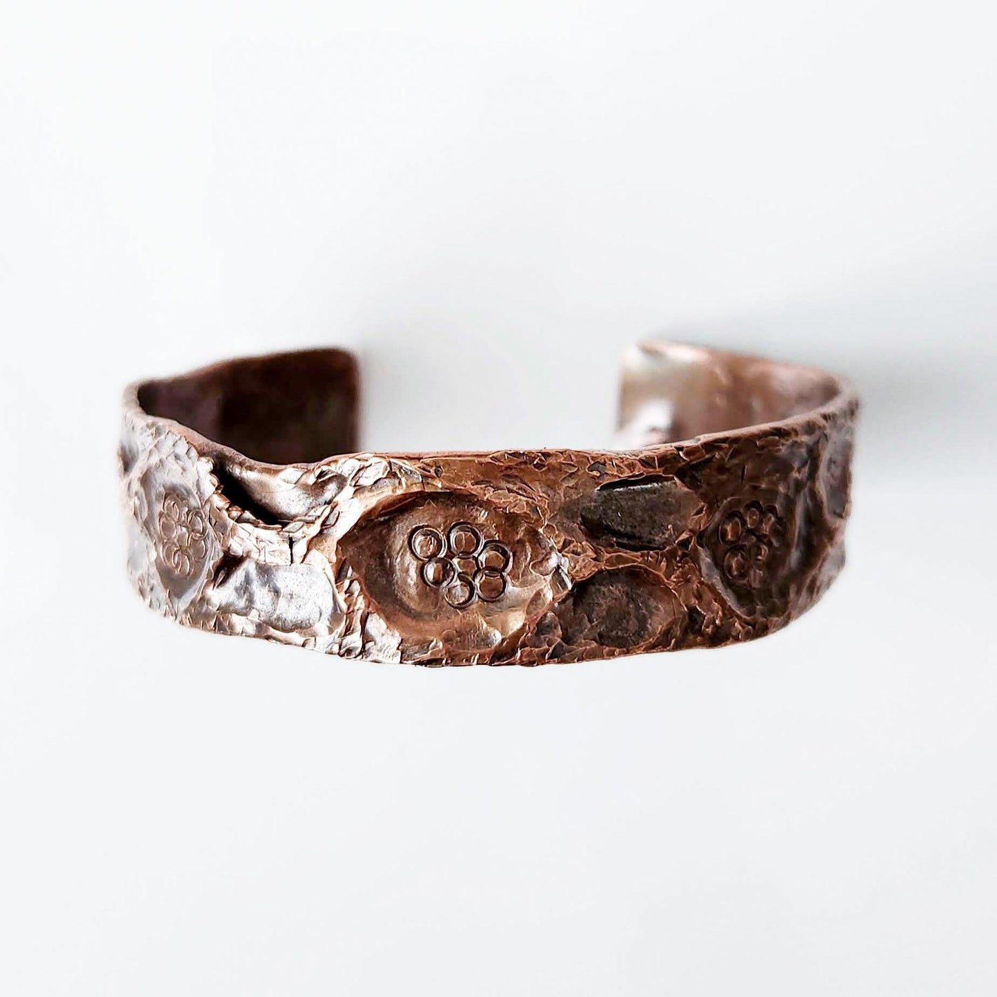 Organic Textured Copper Bracelet image 1