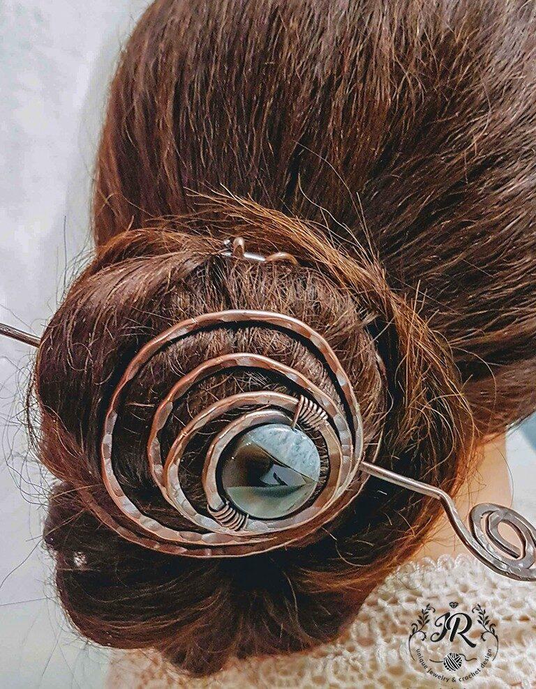 Large Swirl Hair Barrette image 0