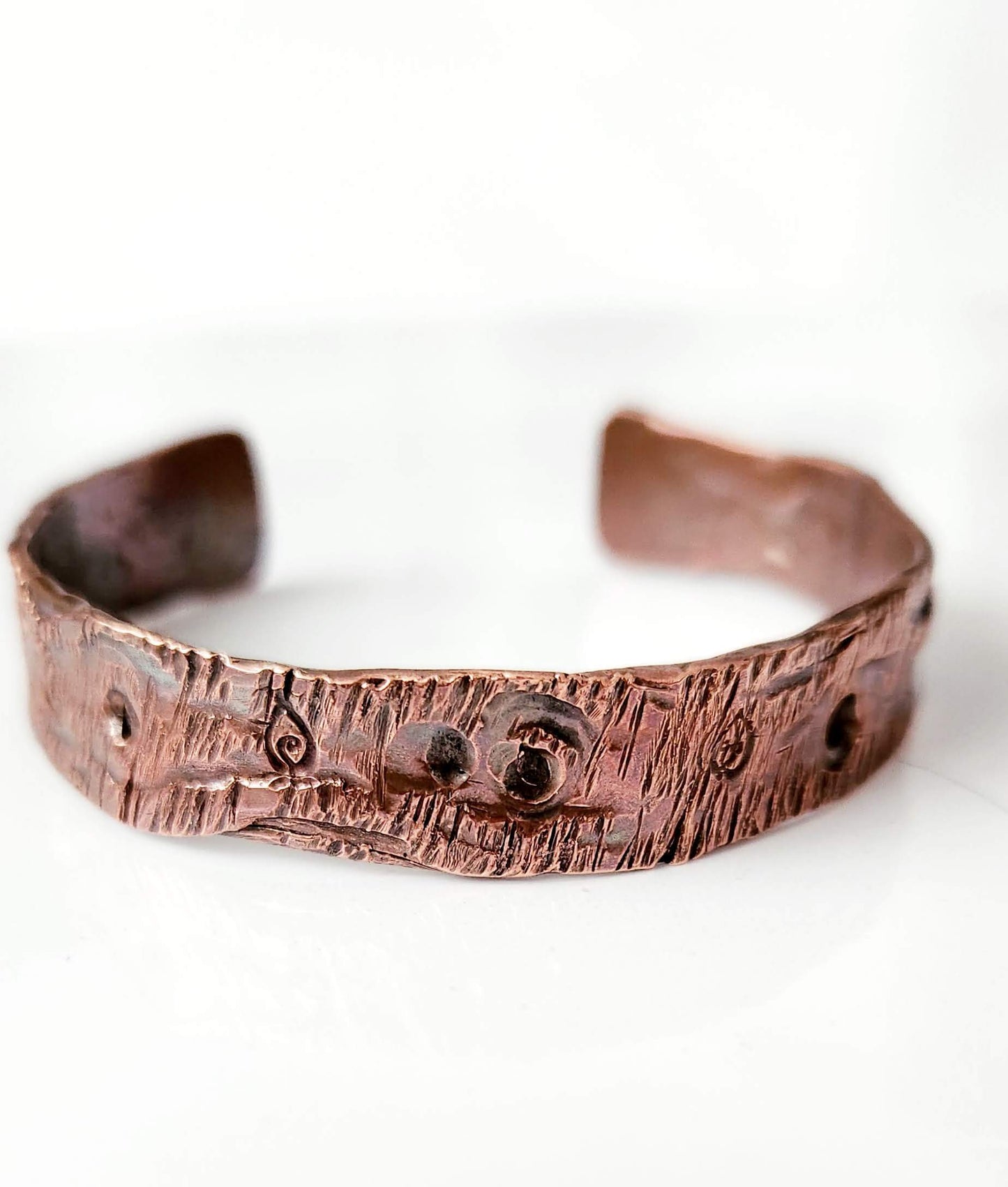 Textured Copper Bracelet image 1