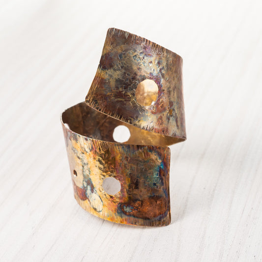 Fire Painted Copper Bracelet image 0