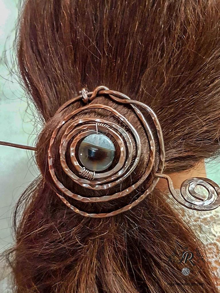 Large Swirl Hair Barrette image 2