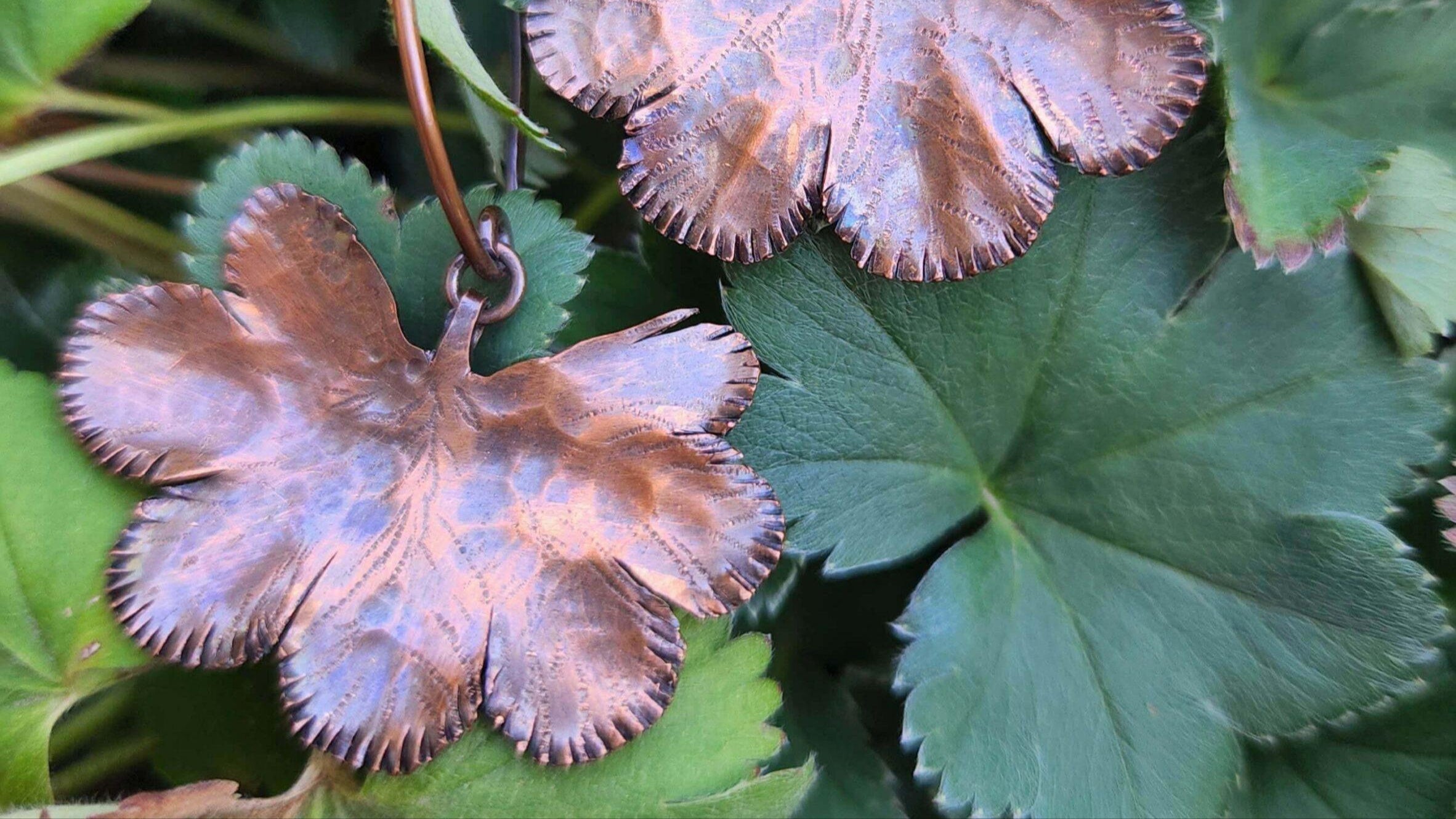 Lady's Mantles Leaf Earrings image 0