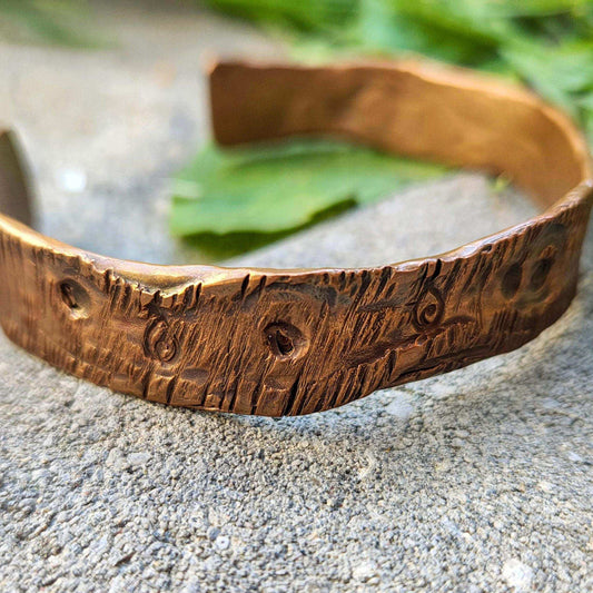 Textured Copper Bracelet image 0
