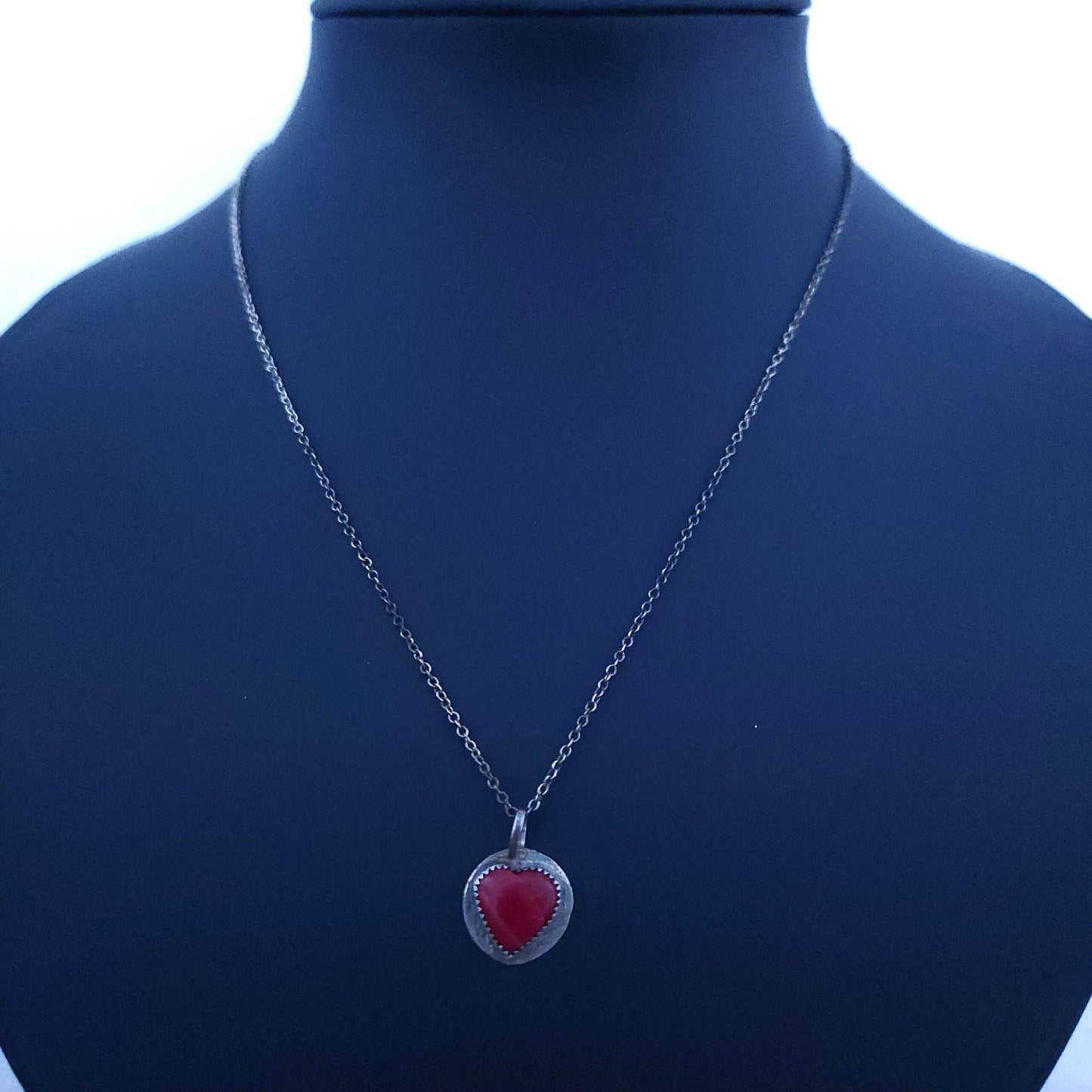 Square Red Rosarita Heart Pendant image 1