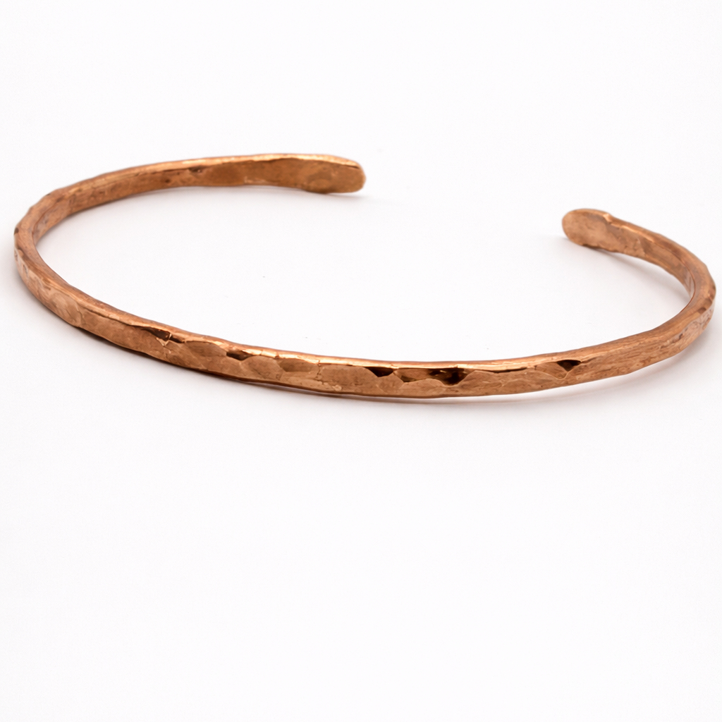 Copper Wire Bracelet – Textured Heart