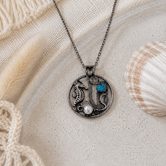Seahorse Pearl Necklace