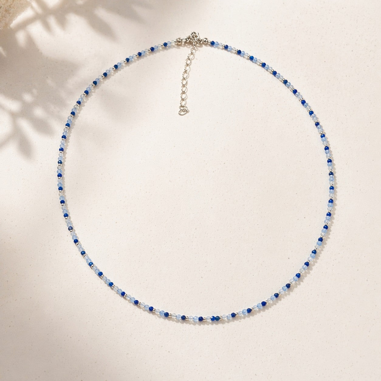 Aquamarine & Sodalite Beaded Necklace